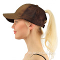 Mesh Sports Baseball Trucker Cross Custom Ponytail Hut